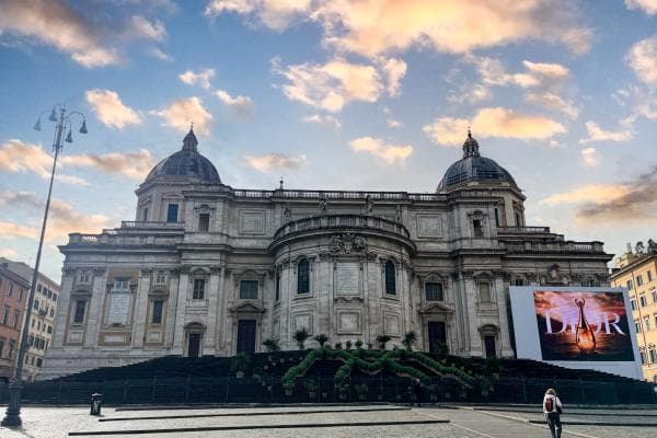 View of the rear of the Basilica of Santa Maria Maggiore from Piazza dell’Esquilino