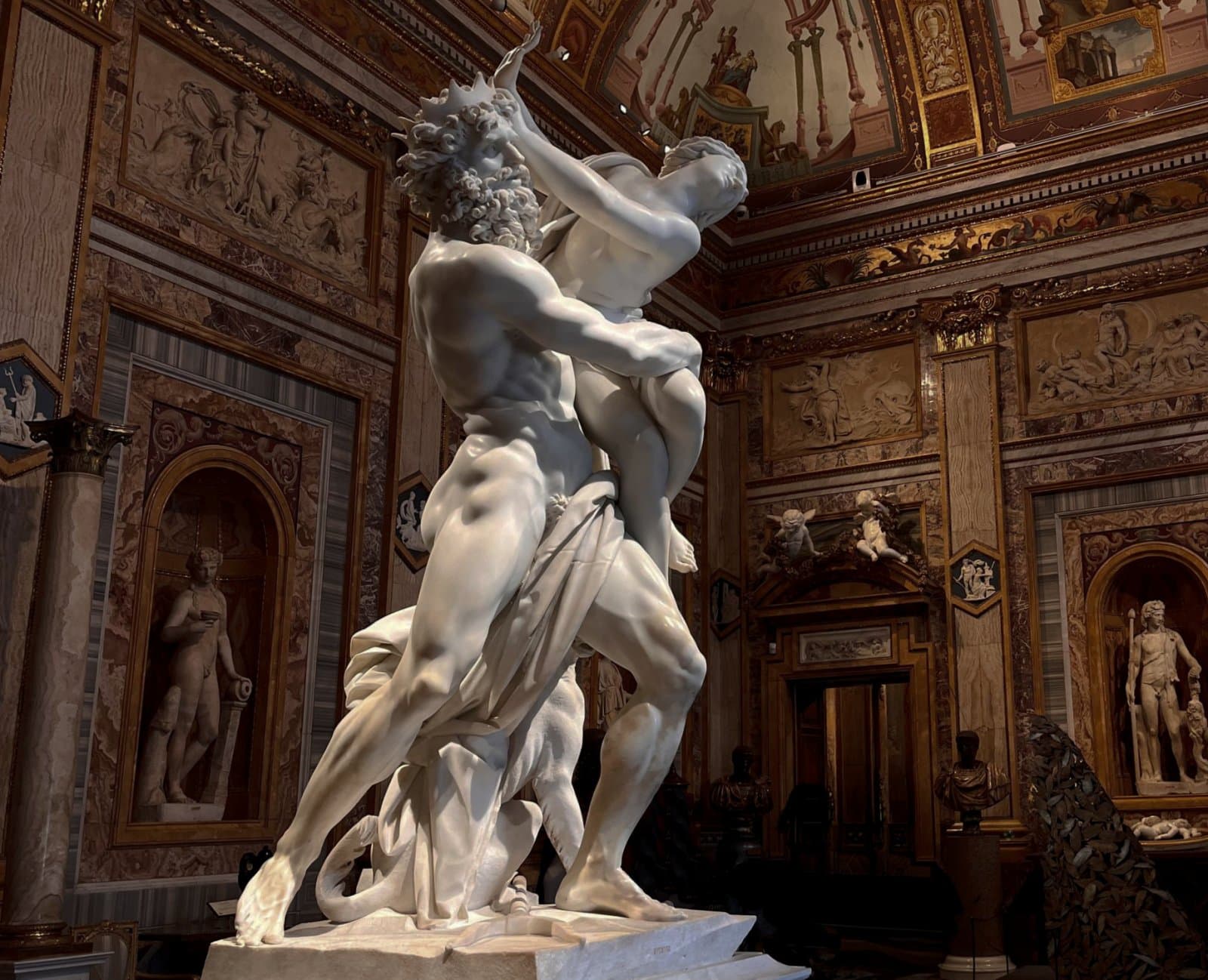 Bernini's Rape of Proserpina Sculpture at the Borghese Gallery in Rome
