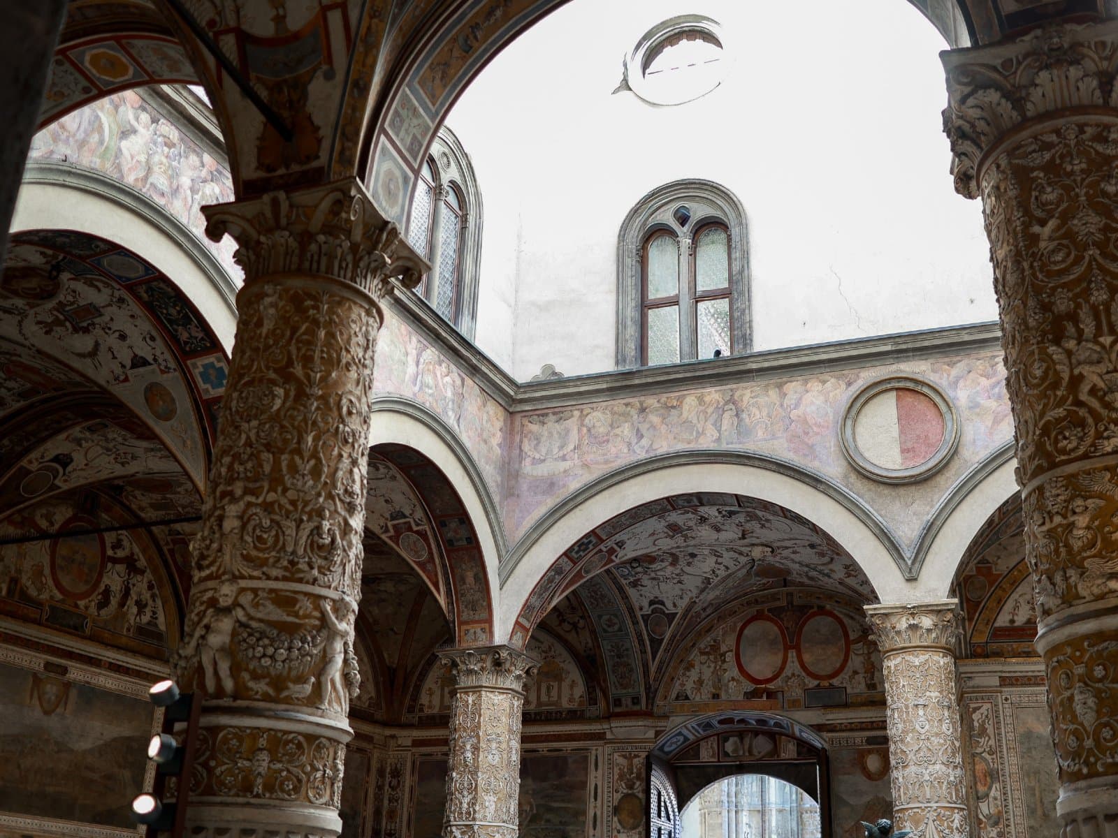 View of Michelozzo's Courtyard inside Palazzo Vecchio in Florence